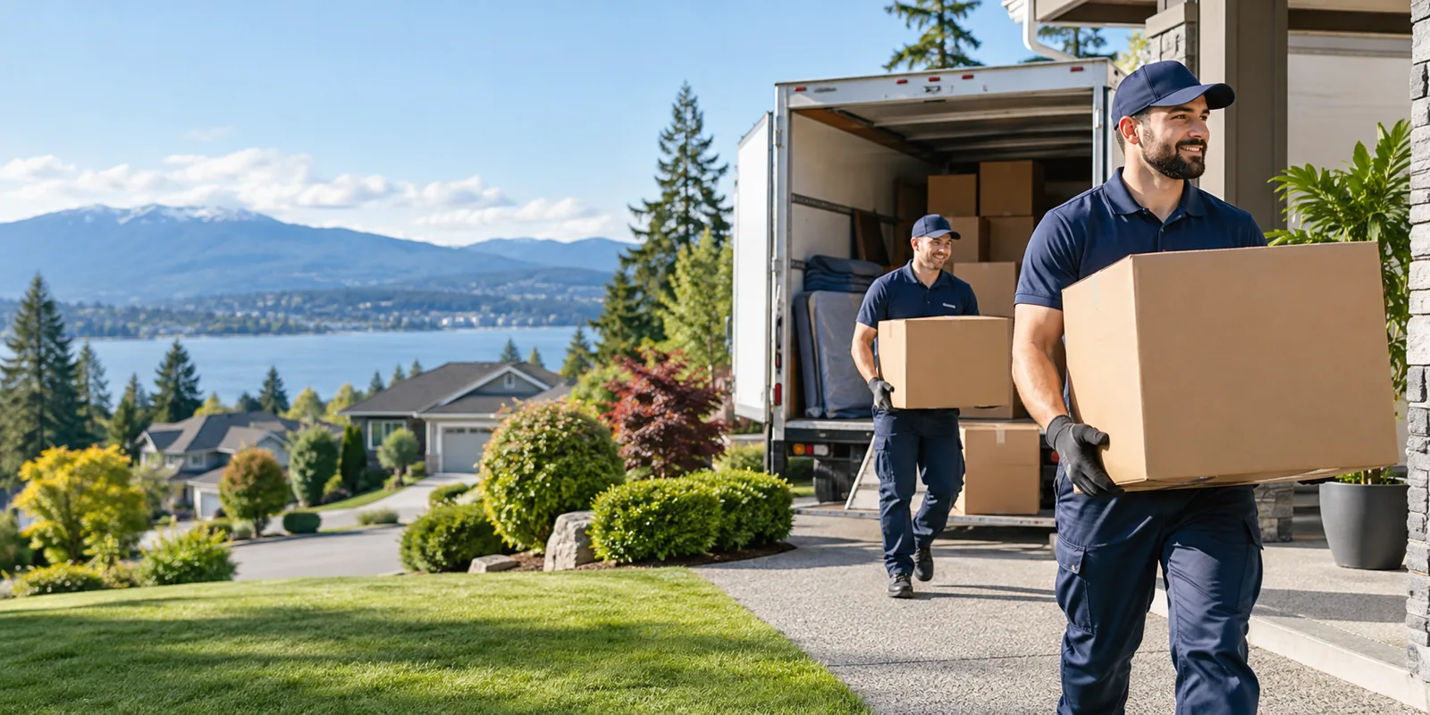 Editorial illustration of moving companies